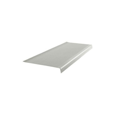 Roppe Vinyl Light Duty Ribbed Stair Tread Square Nose 12.41in x 72in Light Gray 72163P195